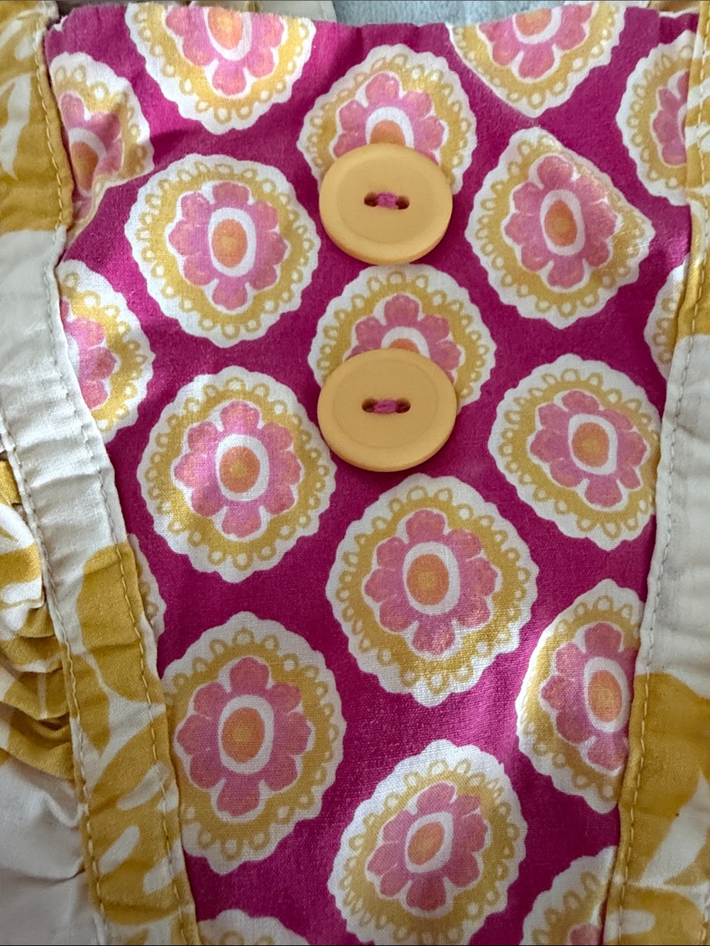 Girls Pink & Yellow Ruffle Summer Romper 12-18 months - Picture 2 of 11